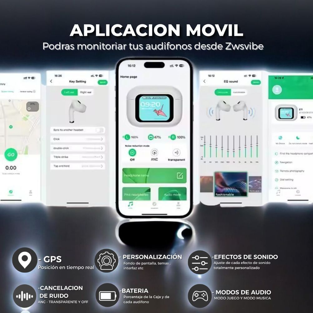 SMART-SOUND E11 - Audifonos con Pantalla TOUCH y Funciones avanzadas.