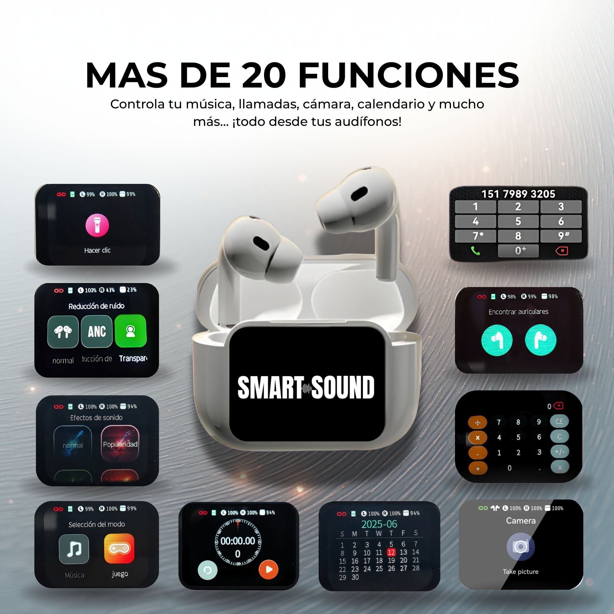 SMART-SOUND E11 - Audifonos con Pantalla TOUCH y Funciones avanzadas.